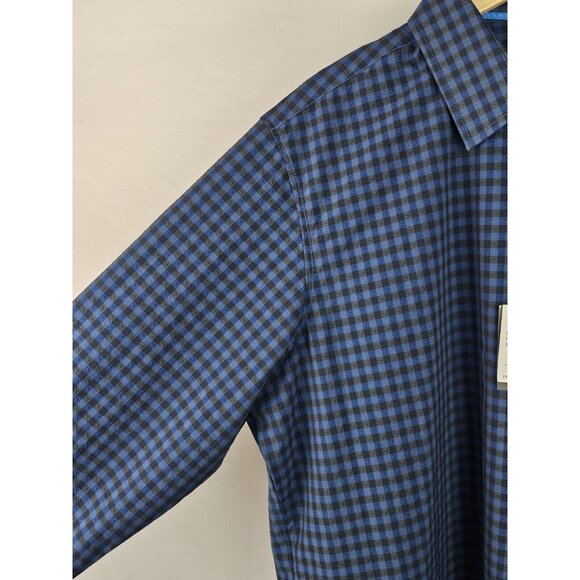 MOVE Performance Apparel Men's Shirt Size XXL Blue Plaid Long Sleeve Button Down - Picture 4 of 10